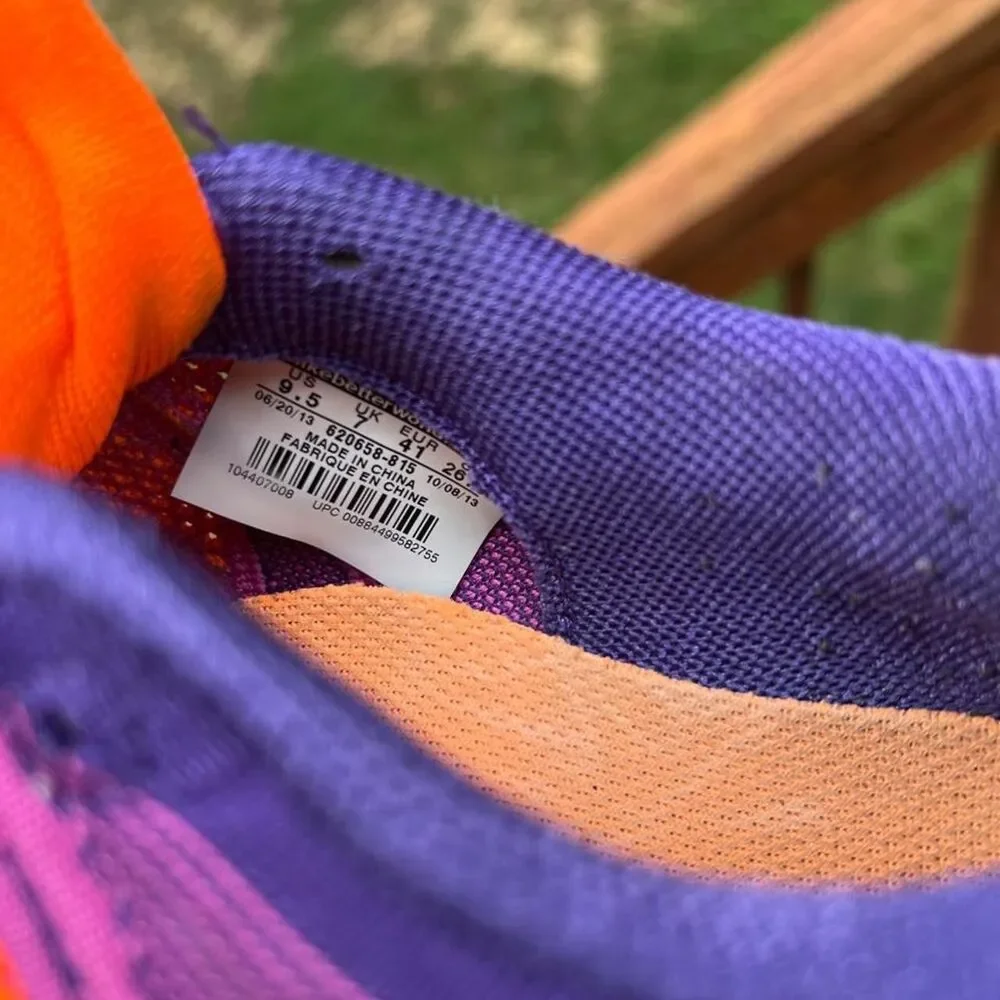 Nike Women's 9.5 Orange Purple Road Running Jog Walking Sneakers